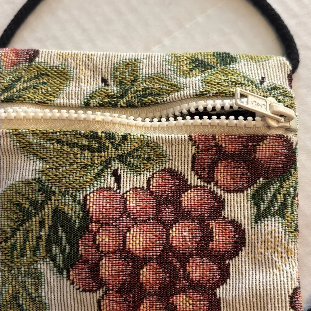 MULTICOLORED WINE THEME CROSSBODY BAG ELEGANT EMBROIDERED UNIQUE AND FABULOUS
